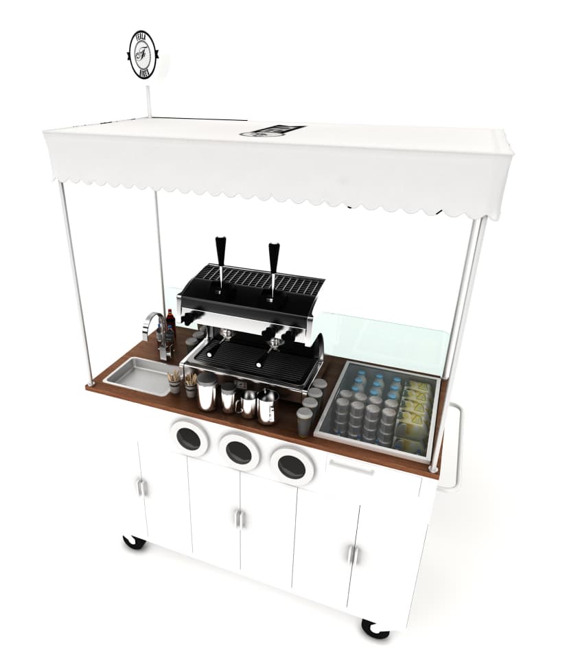 Commercial coffee machines for cafe, coffee carts and business