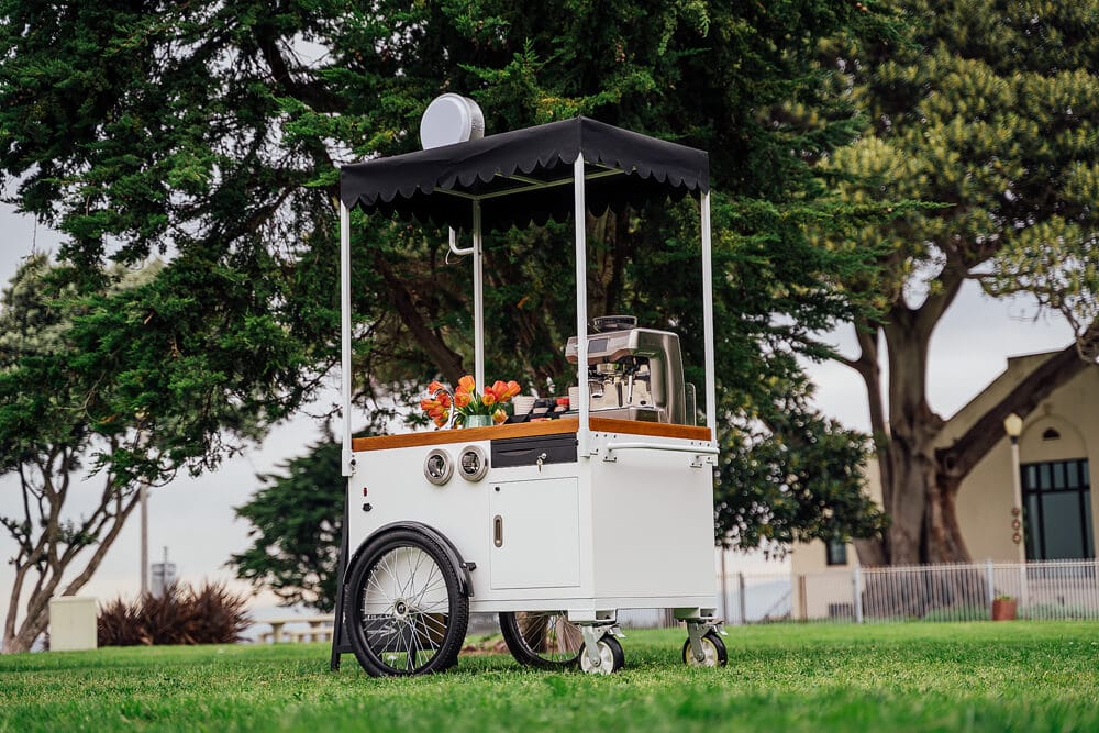 GOURMET COFFEE CART Mobile Cart Coffee Stand, Espresso Cart Catering Coffee  Push Cart, Catering Events Coffee Mobile Stand 